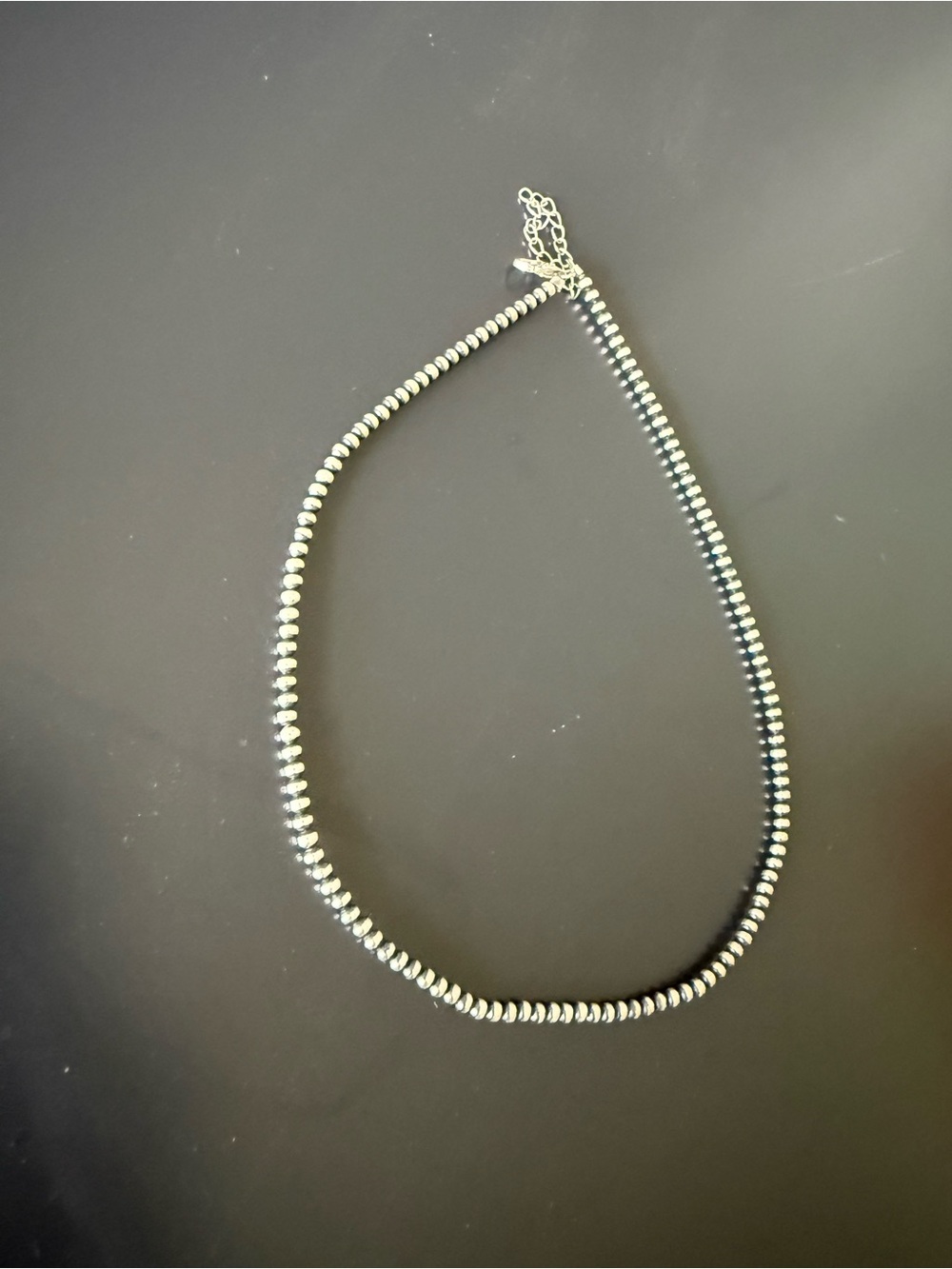 Classic Hematite Bead Necklace - Black